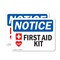 Signmission First Aid Kit, 10 in W x Rectangle, Aluminum OS-2PACK-NS-A-710-L-12749 - alternate 1